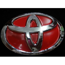 LOGO TOYOTA RED โลโก้ติดรถยนต์ โตโยต้า แดง